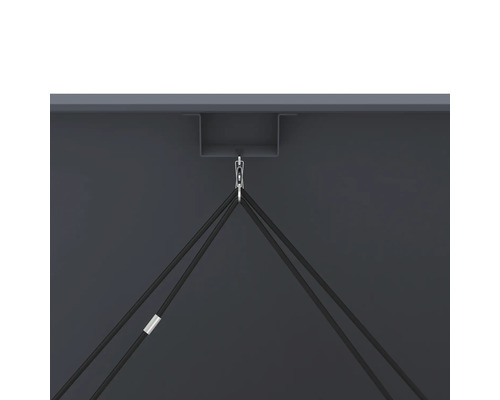 Hängesessel Befestigung mit Karabinerhaken und Seilen