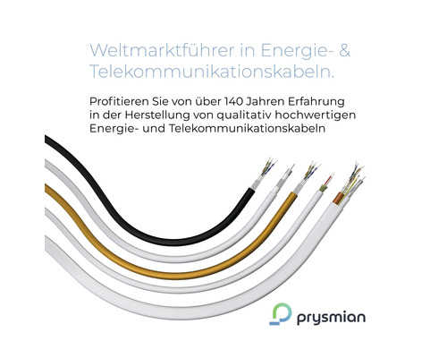 Verschiedene Energie- und Telekommunikationskabel von Prysmian