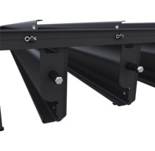 Lamellenzaun Detailansicht mit Bolzen und Stiften