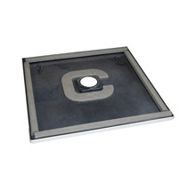 Quadratische Duschwanne mit Ablauf