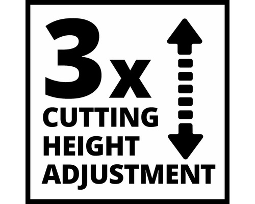 3-fache Schnitthöhenverstellung