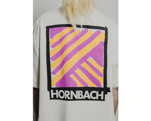T-shirt avec motif de couleurs abstraites et logo Hornbach