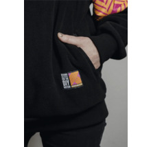 Sweat à capuche en polaire noir avec logo Hornbach DIY Nation cousu