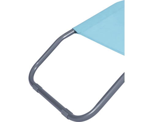 Vue détaillée d'un tabouret avec structure métallique et revêtement en tissu