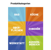 Produktkategorien: Bad, Küche, Oberflächen, Zubehör, Werkstatt, Aussenbereich