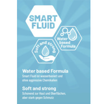 Smart Fluid Eigenschaften: Wasserbasierte Formel, sanft und stark.