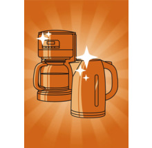 Abbildung einer Kaffeemaschine und eines Wasserkochers