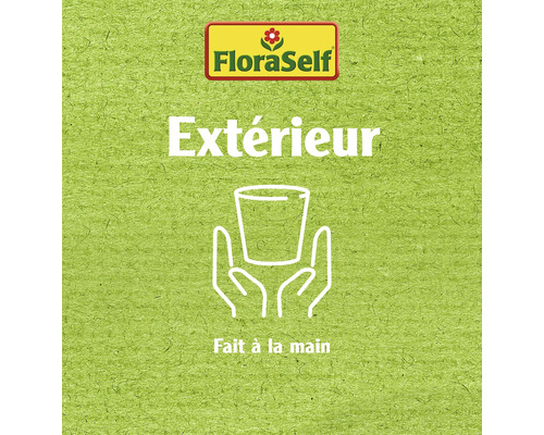 Logo FloraSelf. Indication pour l'extérieur et le travail manuel.