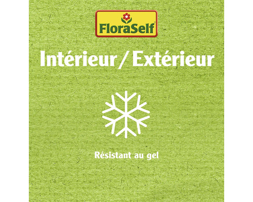Logo FloraSelf. Convient pour l'intérieur et l'extérieur. Résistant au gel.
