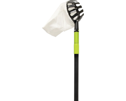 Cueilloir à fruits avec panier de réception et manche télescopique