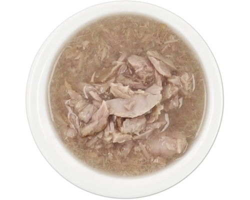 Katzenfutter mit Fisch in einer Schale