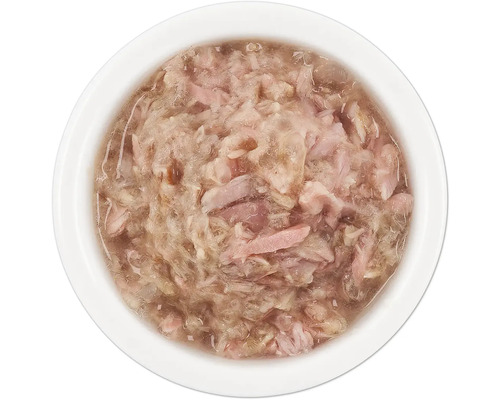 Katzenfutter mit Thunfisch in einer Schüssel