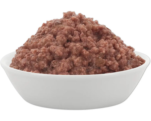 Hundenassfutter in einer weißen Schüssel