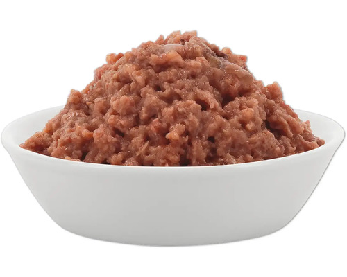 Nourriture humide pour chien dans un bol blanc