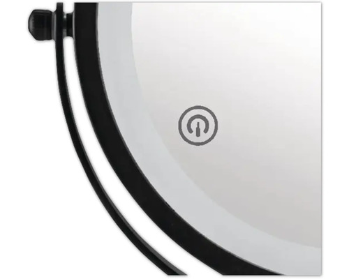 Miroir de maquillage avec bouton marche/arrêt