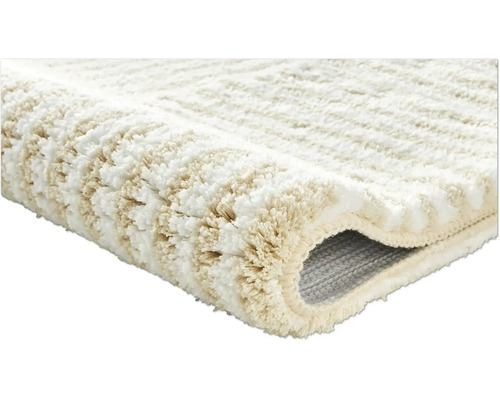 Tapis de bain moelleux à rayures