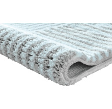Tapis à poils longs avec motif à rayures