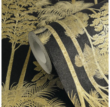 Rouleau de papier peint avec motif d'arbre sur fond sombre