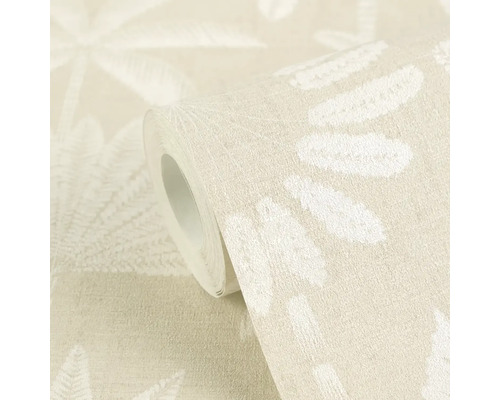 Rouleau de papier peint à motif de feuilles