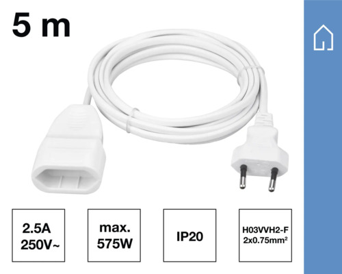 Verlängerungskabel, 5 Meter Länge