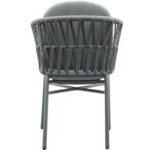 Fauteuil de jardin avec tressage et coussins