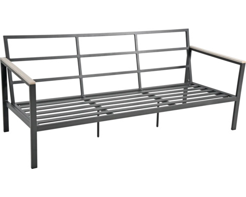 Gartenbank aus Metall mit Armlehnen