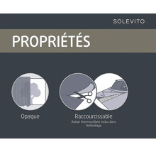 Solevito Propriétés: Opaque, Raccourcissable, Ruban thermocollant inclus dans l'emballage