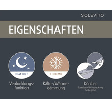 SoleVito Eigenschaften: Verdunklungsfunktion, Kälte-Wärmedämmung, kürzbar mit Bügelband