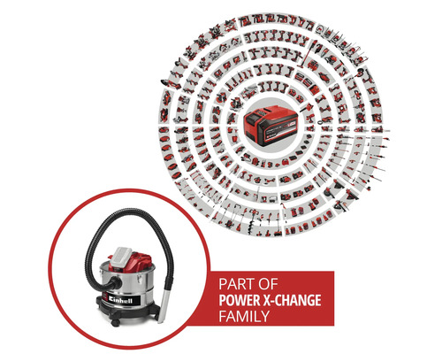 Einhell Staubsauger als Teil der Power X-Change Familie