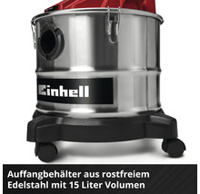 Einhell Staubsauger mit Edelstahlbehälter und Rollen