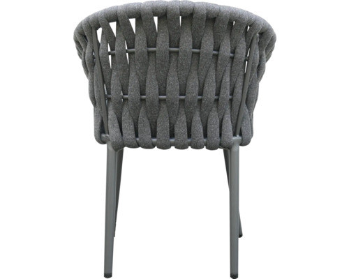 Fauteuil de jardin avec dossier tressé et pieds en métal