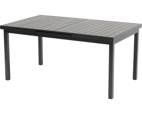Table de jardin extensible avec motif à lattes