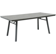 Rechteckiger Tisch mit Tischplatte und vier Beinen