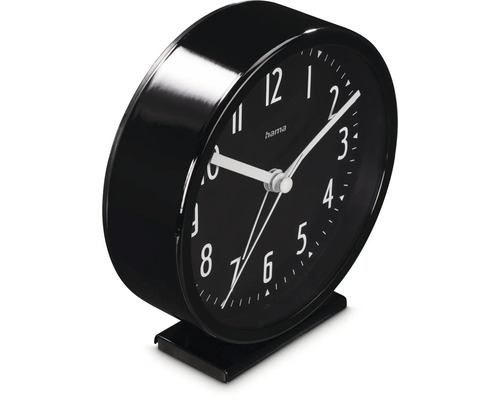 Schwarzer Hama Wecker mit weisser Beschriftung