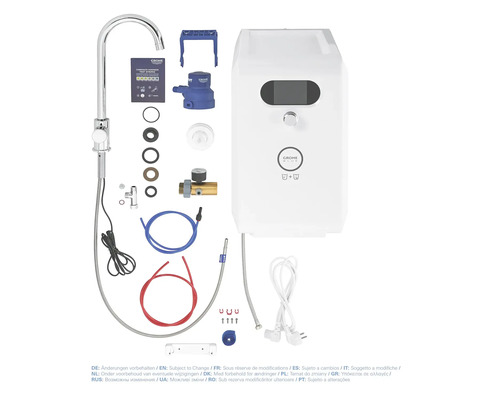Système d'eau Grohe Blue avec robinet et accessoires
