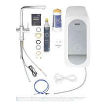 Grohe Blue Wassersystem mit Armatur, Filter, Kohlensäureflasche und Zubehör