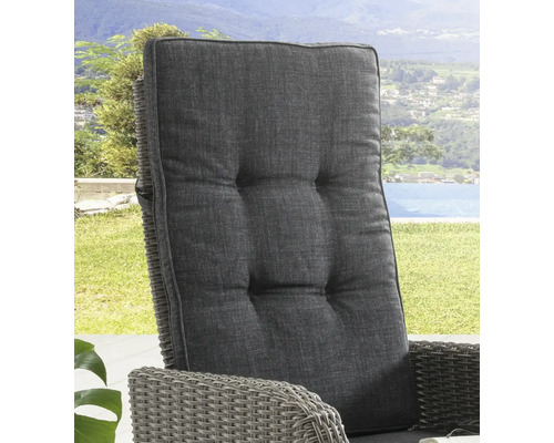 Chaise de jardin avec rembourrage gris