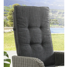Chaise de jardin avec rembourrage gris