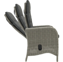 Chaise de jardin avec dossier réglable et coussin