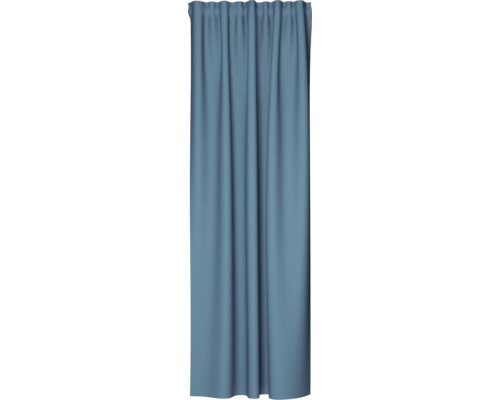Blauer Vorhang mit Falten