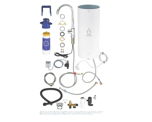 Grohe Blue und Red Wassersystem mit Zubehör