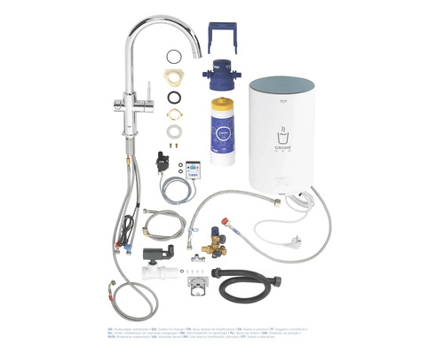 Système d'eau Grohe Blue et Red avec robinetterie et accessoires