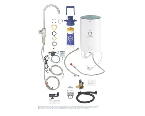 Robinet de cuisine Grohe Red Duo et accessoires