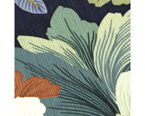 Papier peint intissé structuré avec motif floral.