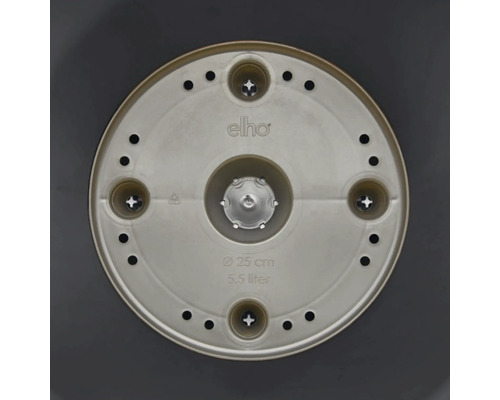 Logo Elho, fond de pot de fleurs d'un diamètre de 25 cm et d'un volume de 5,5 litres