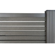 Zaunelement aus Kunststoff mit Pfosten