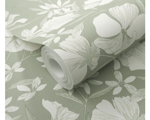 Rouleau de papier peint à motif floral