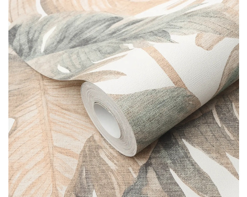 Rouleau de papier peint à motif de feuilles