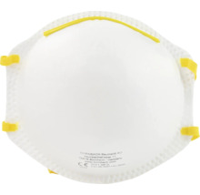 Atemschutzmaske mit gelben Bändern