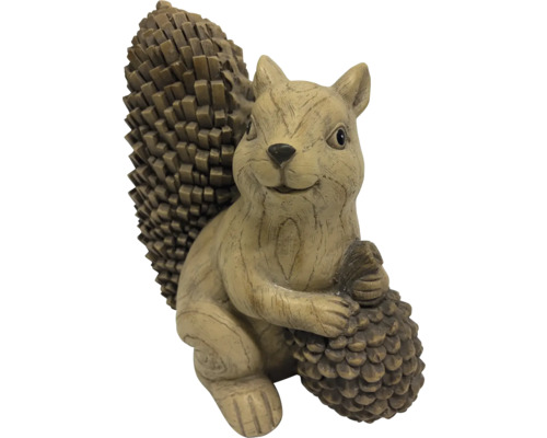 Figurine décorative d'écureuil avec pomme de pin pour le jardin